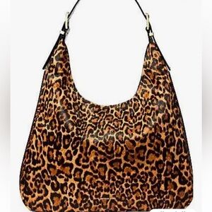 MICHAEL Michael Kors Nolita Large Leopard-Print Calf Hair Hobo Bag